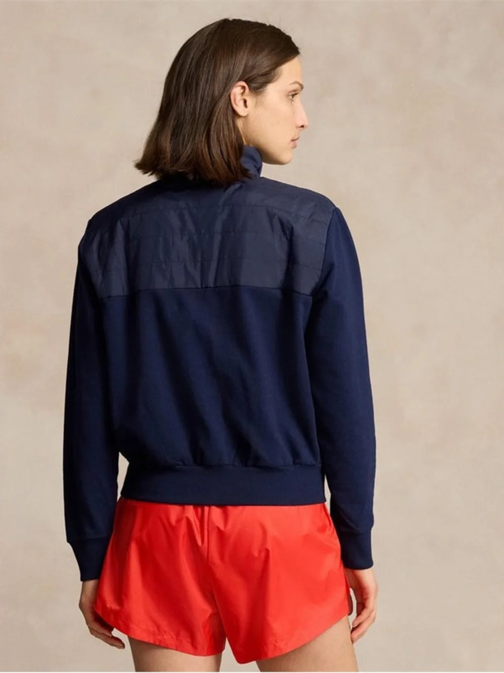 Ralph Lauren RLX Golf Quilted Panel Fleece Pullover Navy 1/4 Zip Size Small NWT